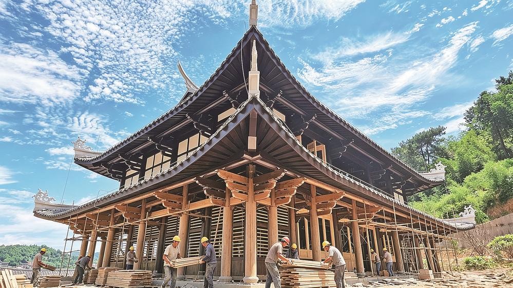 尤溪县朱子文化园二期施工现场一片繁忙
