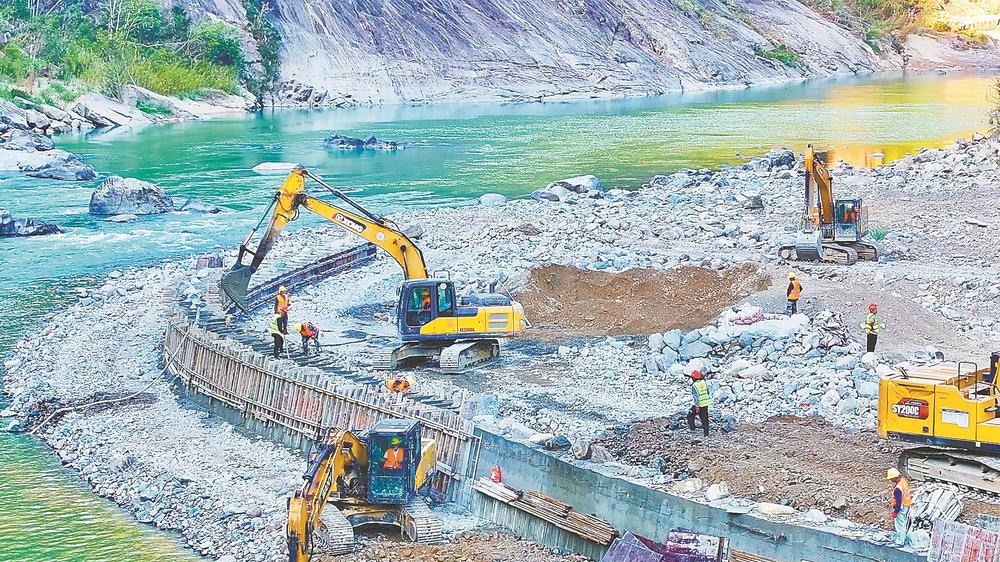 上白石水利枢纽工程建设提速