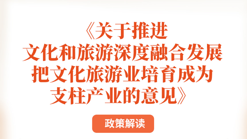 图解：《关于推进文化和旅游深度融合发展把文化旅游业培育成为支柱产业的意见》